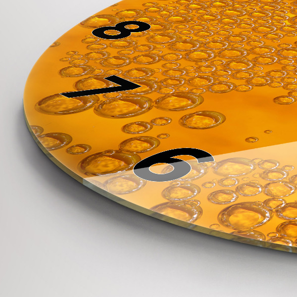 hodiny na skle Pivo s pěnou