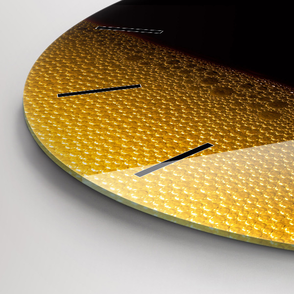 hodiny na skle Pomerančový džus