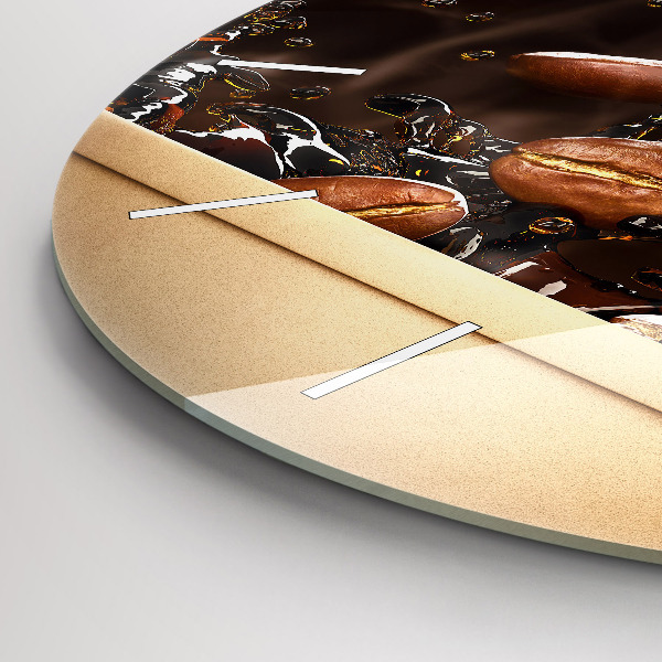 hodiny na skle Horká káva