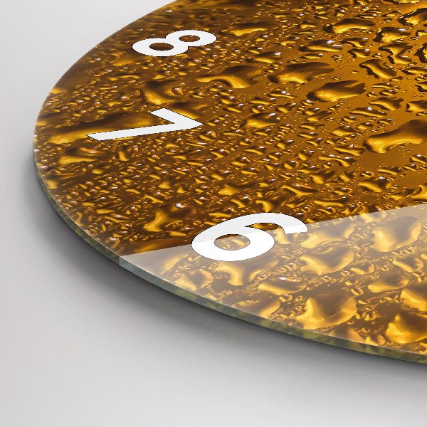 hodiny na skle Pivní hrnek