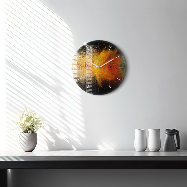 hodiny na skle Rozsypané koření