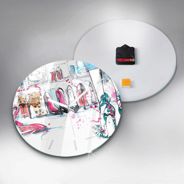 Kulaté skleněné hodiny s fotkou Prvek ženskosti