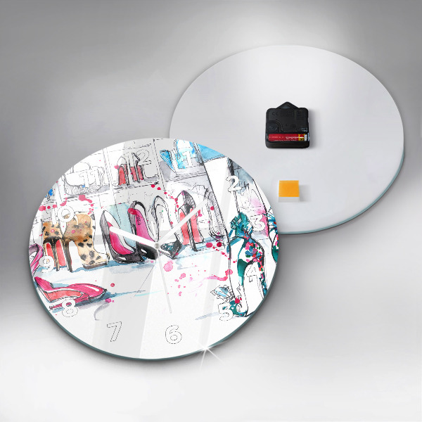 Kulaté skleněné hodiny s fotkou Prvek ženskosti