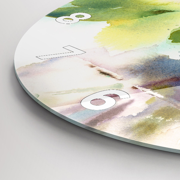 Kulaté skleněné hodiny s fotkou Vizualizace přírody