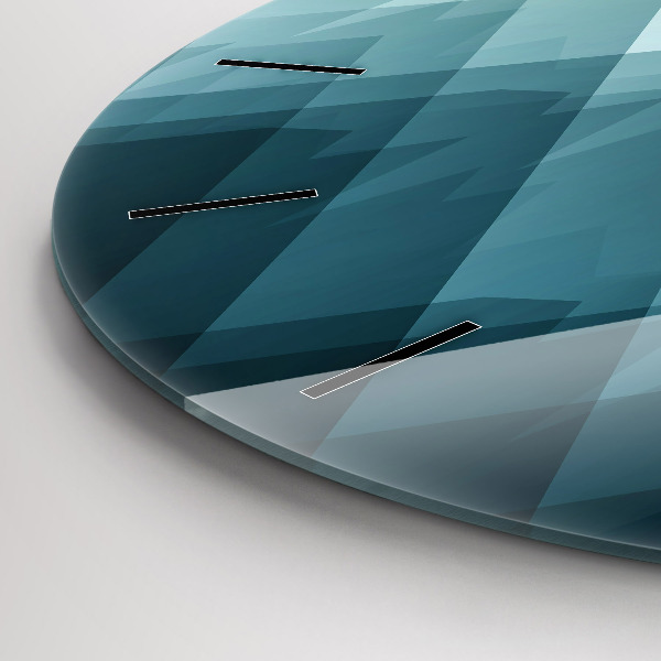 Kulaté skleněné hodiny s fotkou Geometrické figury