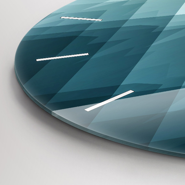 Kulaté skleněné hodiny s fotkou Geometrické figury