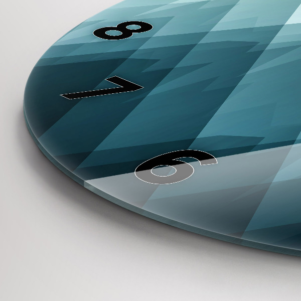 Kulaté skleněné hodiny s fotkou Geometrické figury