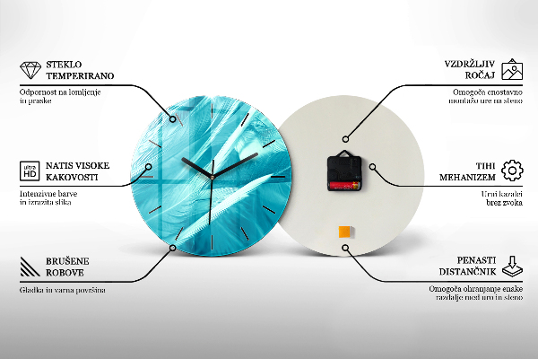 Kulaté skleněné hodiny s fotkou Gondoly Benátky Itálie