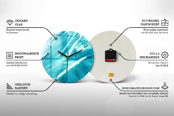 Kulaté skleněné hodiny s fotkou XXL sýrový hamburger