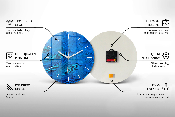Kulaté skleněné hodiny s fotkou Srdce stromu v přírodě