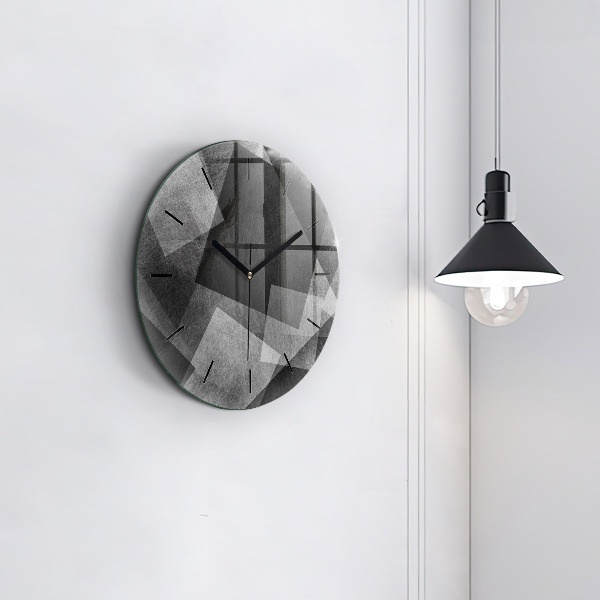 hodiny na skle Geometrická abstrakce
