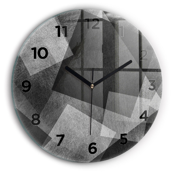 hodiny na skle Geometrická abstrakce