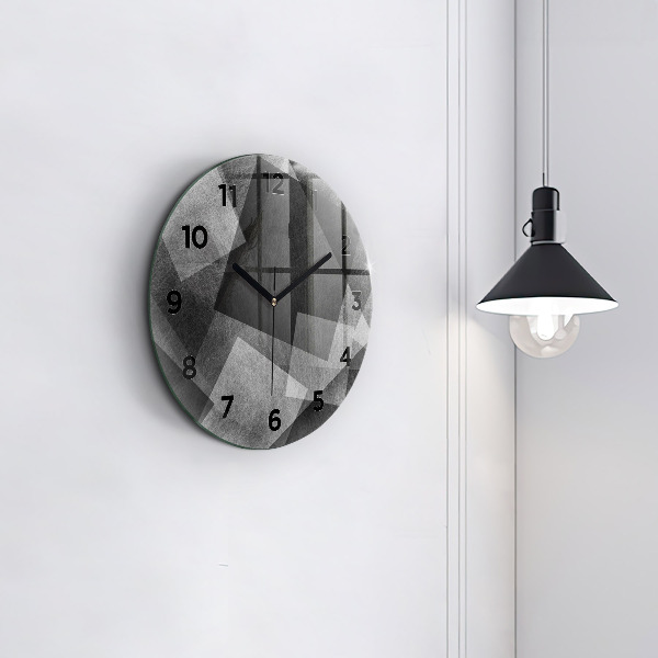 hodiny na skle Geometrická abstrakce