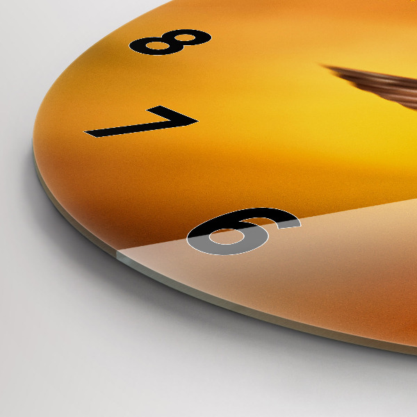 hodiny na skle Pták kolibřík