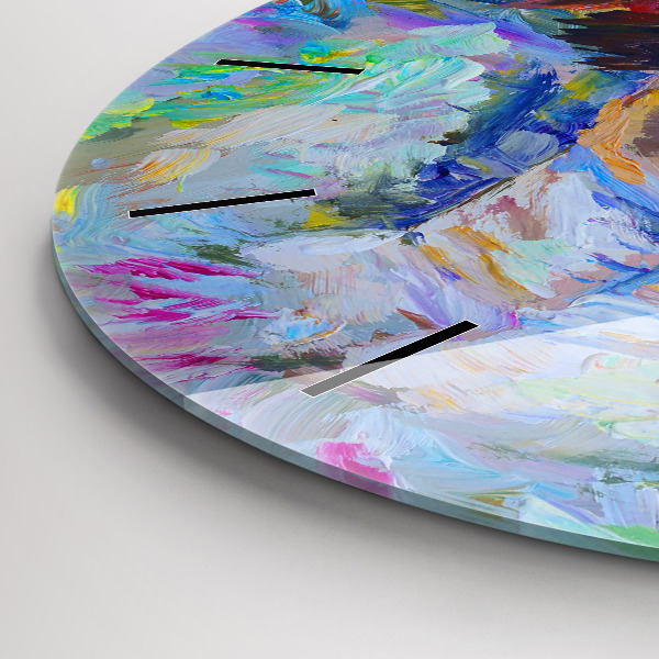 hodiny na skle Malovaná baletka