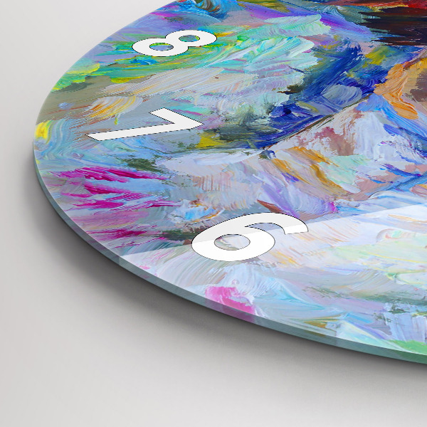 hodiny na skle Malovaná baletka