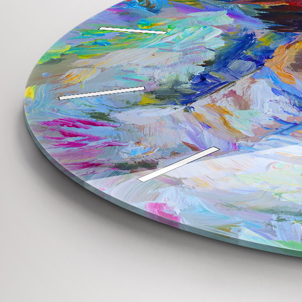 hodiny na skle Malovaná baletka