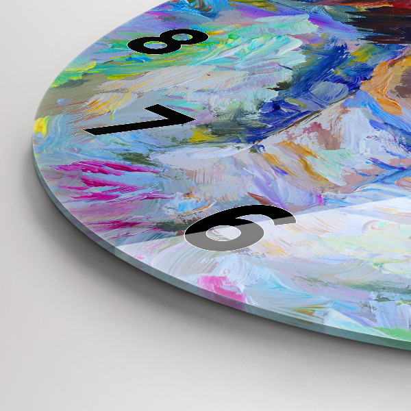 hodiny na skle Malovaná baletka