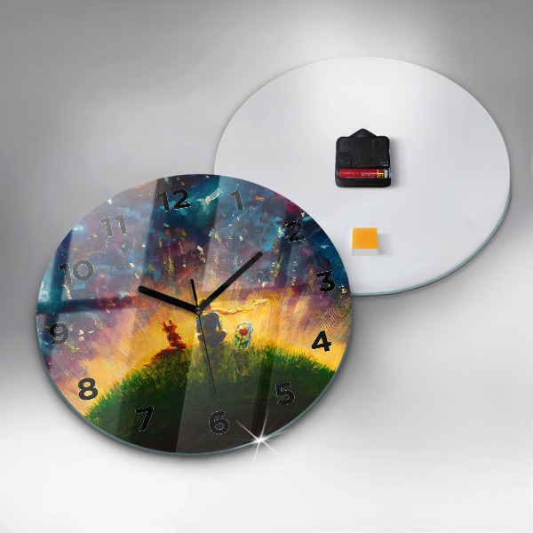 hodiny na skle Abstraktní malý princ