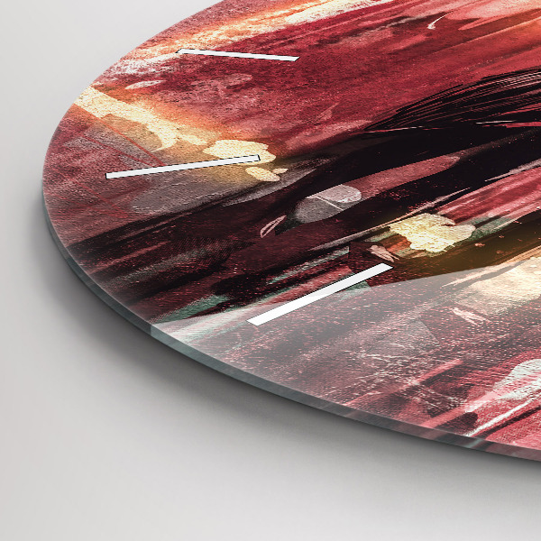 Kulaté skleněné hodiny s fotkou Mladý zamilovaný pár