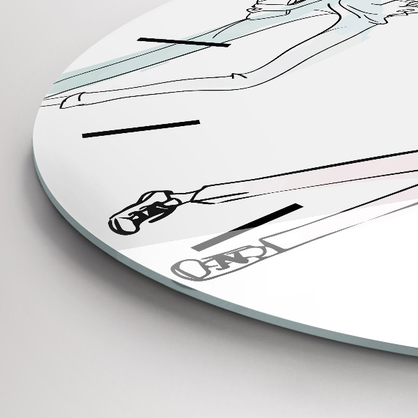 Kulaté skleněné hodiny s fotkou Dámská móda