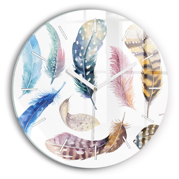 Kulaté skleněné hodiny s fotkou Retro umělecká ilustrace