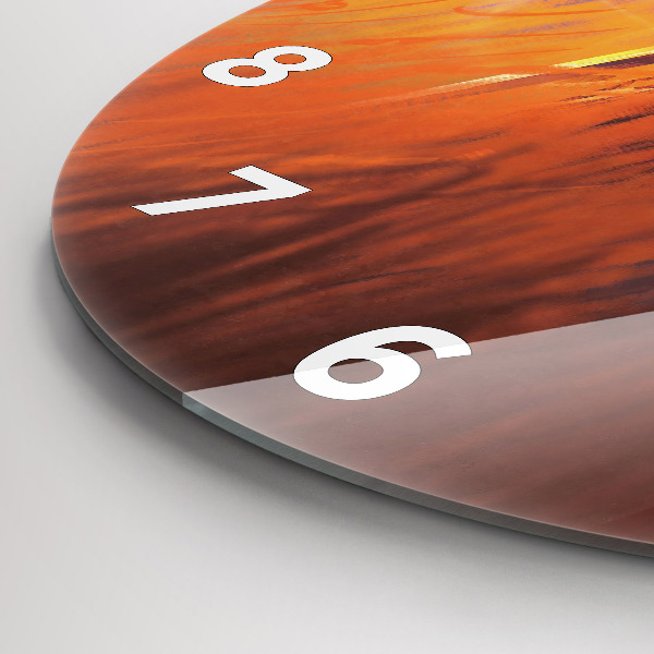 Kulaté skleněné hodiny s fotkou Rytíř s mečem