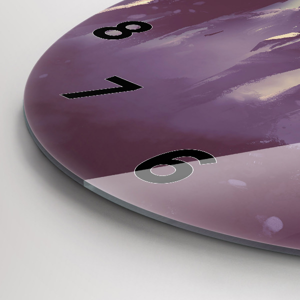 Kulaté skleněné hodiny s fotkou Zombie v noci - halloween