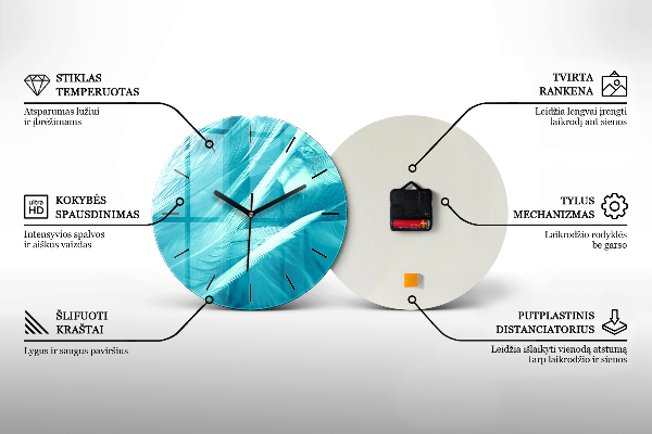 Kulaté skleněné hodiny s fotkou Vesmír a planety
