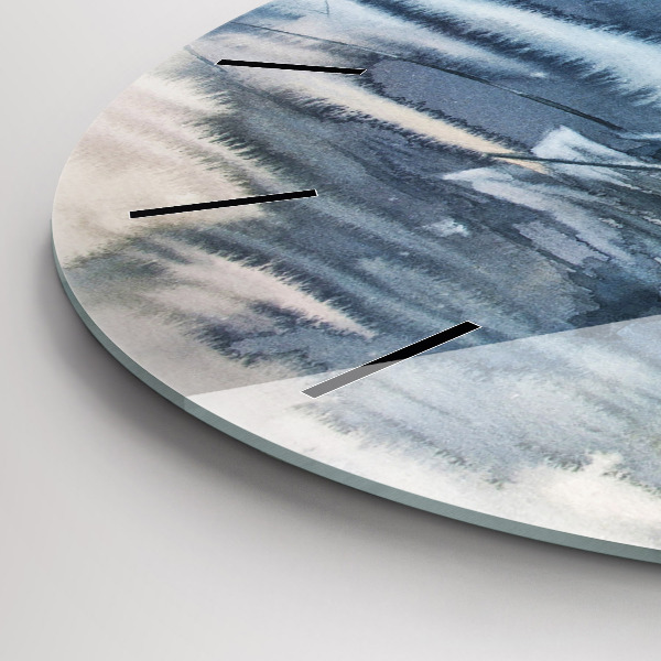 hodiny na skle Rybář na jezeře