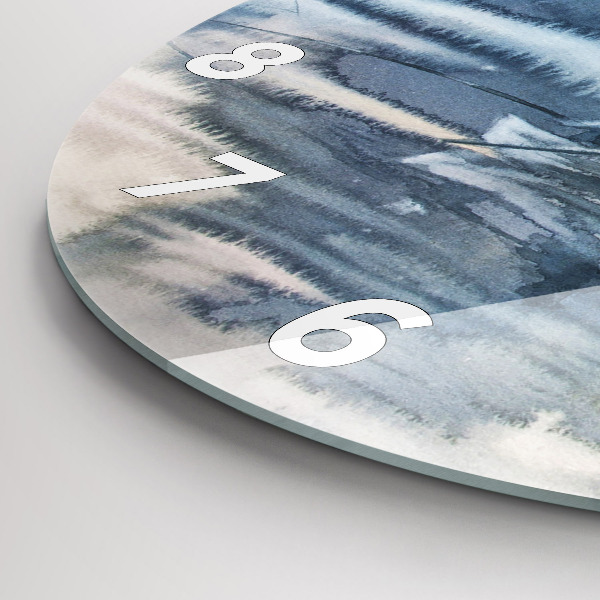 hodiny na skle Rybář na jezeře