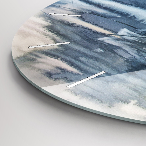 hodiny na skle Rybář na jezeře