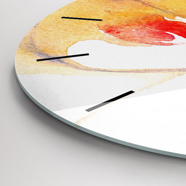 hodiny na skle Žena v klobouku