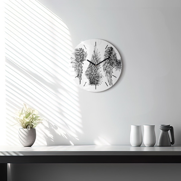 hodiny na skle Křídla anděla