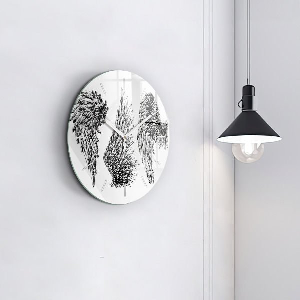 hodiny na skle Křídla anděla