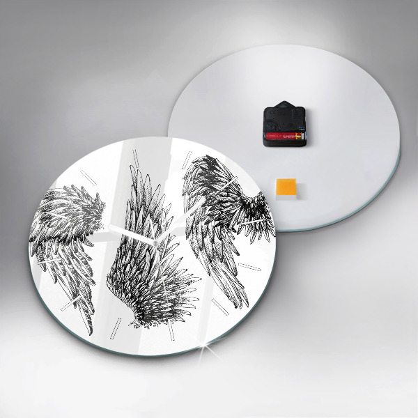 hodiny na skle Křídla anděla