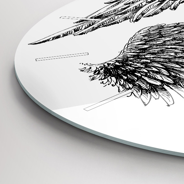 hodiny na skle Křídla anděla