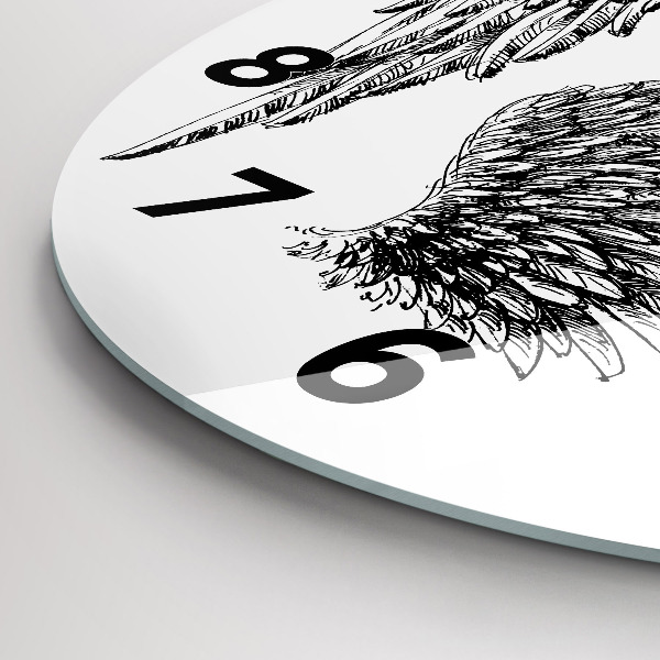 hodiny na skle Křídla anděla