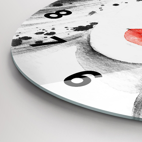 hodiny na skle Žena v klobouku