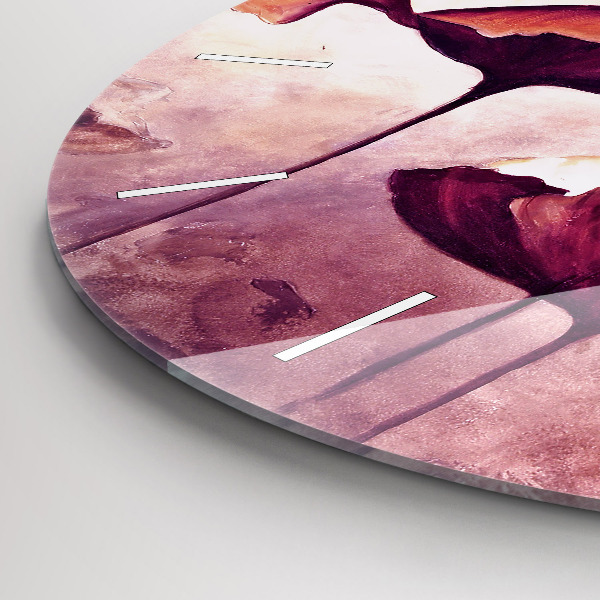 hodiny na skle Kvetoucí máky