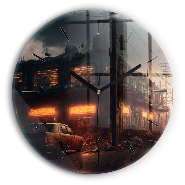 hodiny na skle Apokalyptická budova