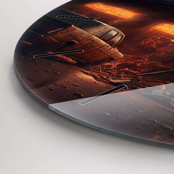 hodiny na skle Apokalyptická budova