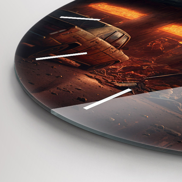 hodiny na skle Apokalyptická budova