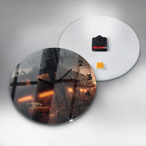 hodiny na skle Apokalyptická budova