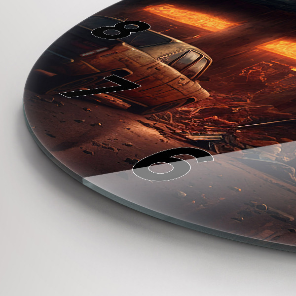 hodiny na skle Apokalyptická budova