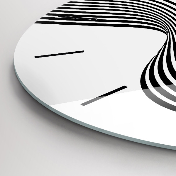 hodiny na skle Černobílé umění