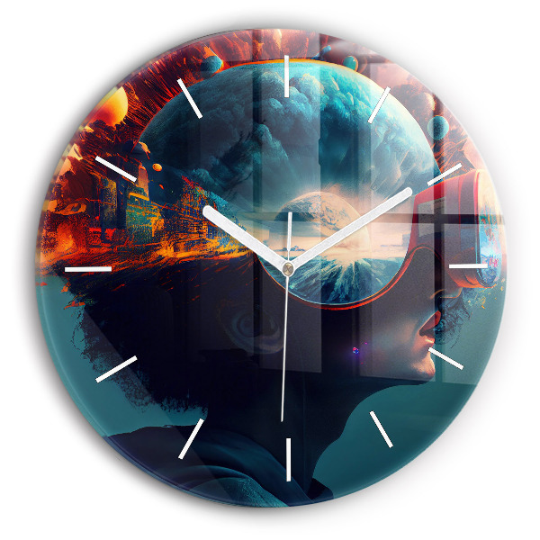 hodiny na skle Futuristický svět