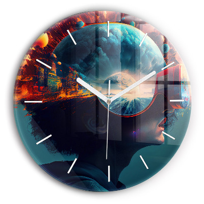 hodiny na skle Futuristický svět