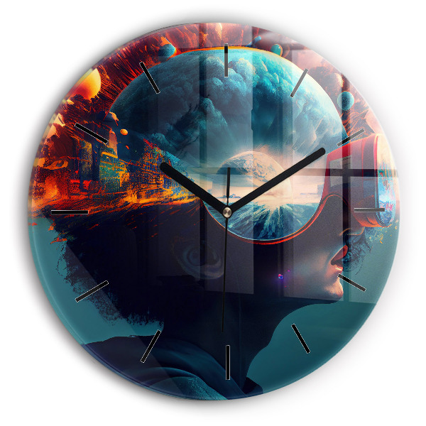 hodiny na skle Futuristický svět