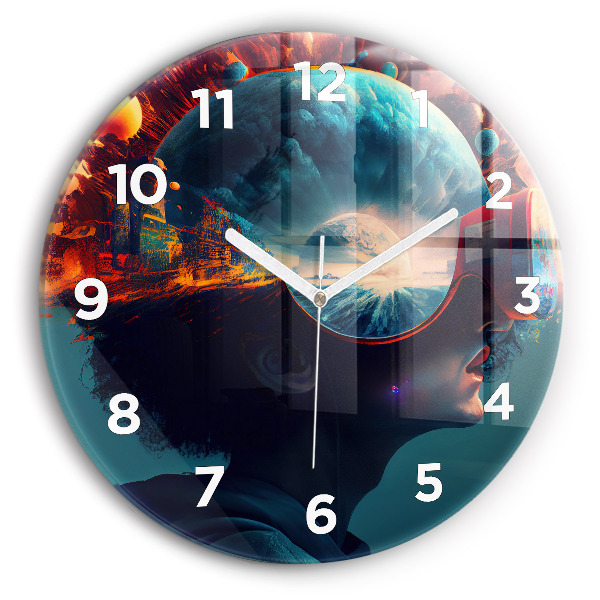 hodiny na skle Futuristický svět